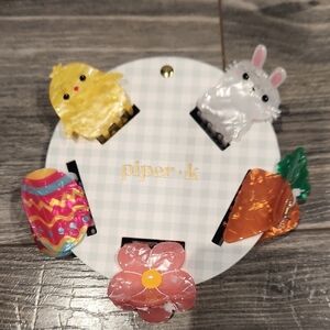 Piper K Easter 5 Piece Hair Clip Set - Multicolor